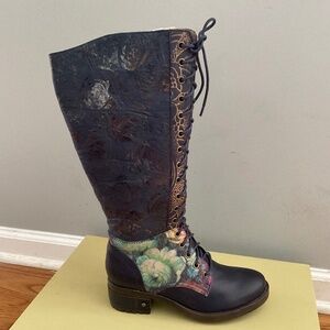 L'Artiste by Spring Step Iconic (Navy Multi) Women's Boots 8.5 NWT